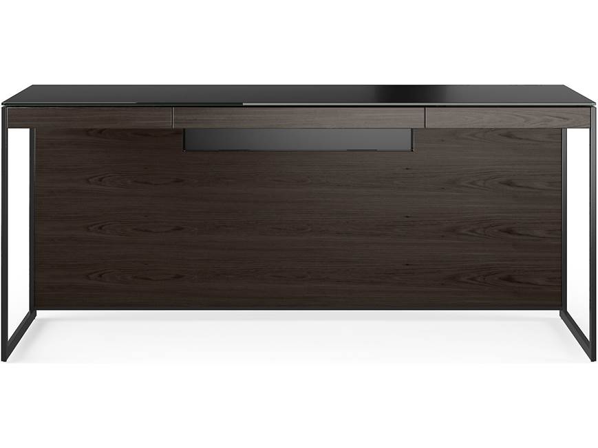 Front view of the desk in an office setting