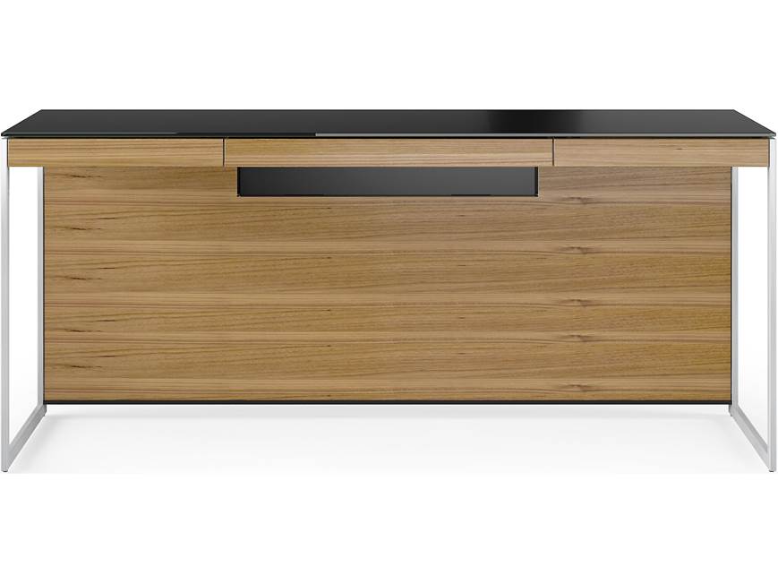 Front view of desk showing top and drawer arrangement