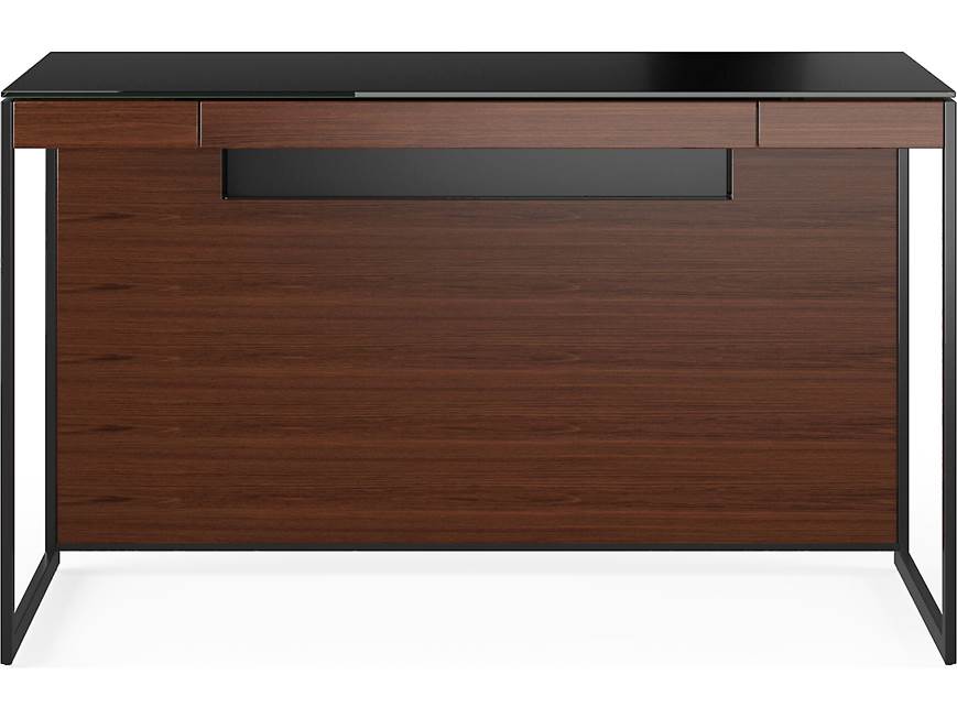 Front view of desk with drawers