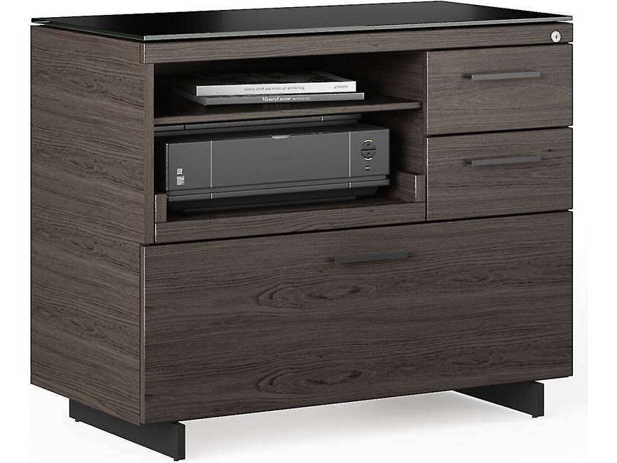 BDI Sequel 20 6117 cabinet open with printer