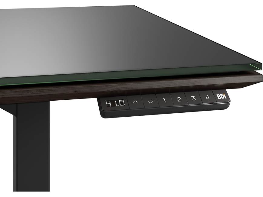 Under-side view showing power outlets and cables