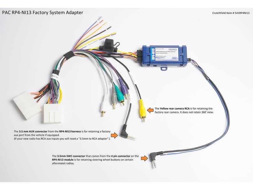 PAC RP4-NI13 Wiring Interface Replace your factory radio and keep
