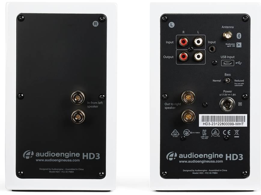 Audioengine HD3 (White) Powered stereo speakers with Bluetooth