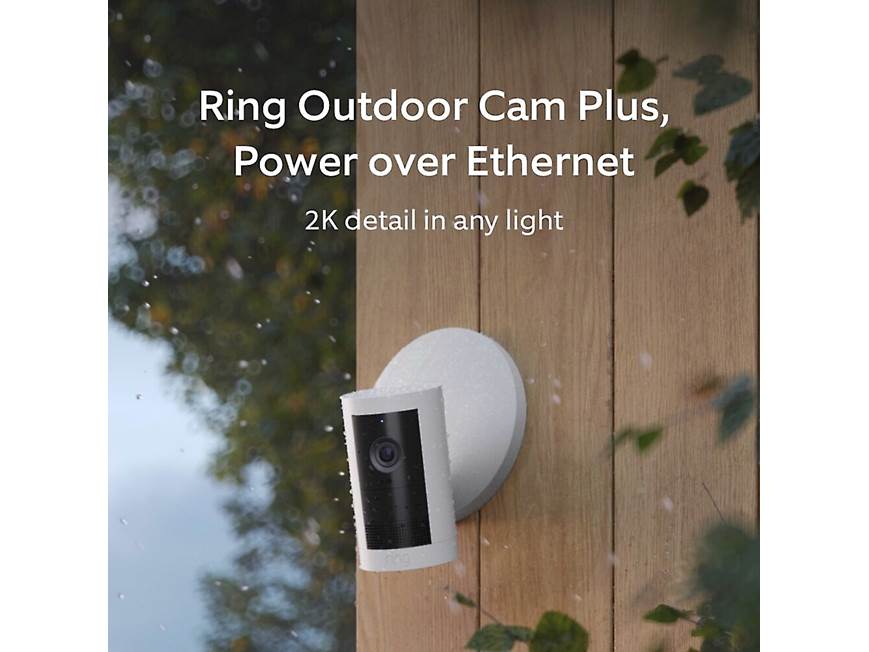 Ring Outdoor Cam Plus (Power over Ethernet) (White) Indoor/outdoor
