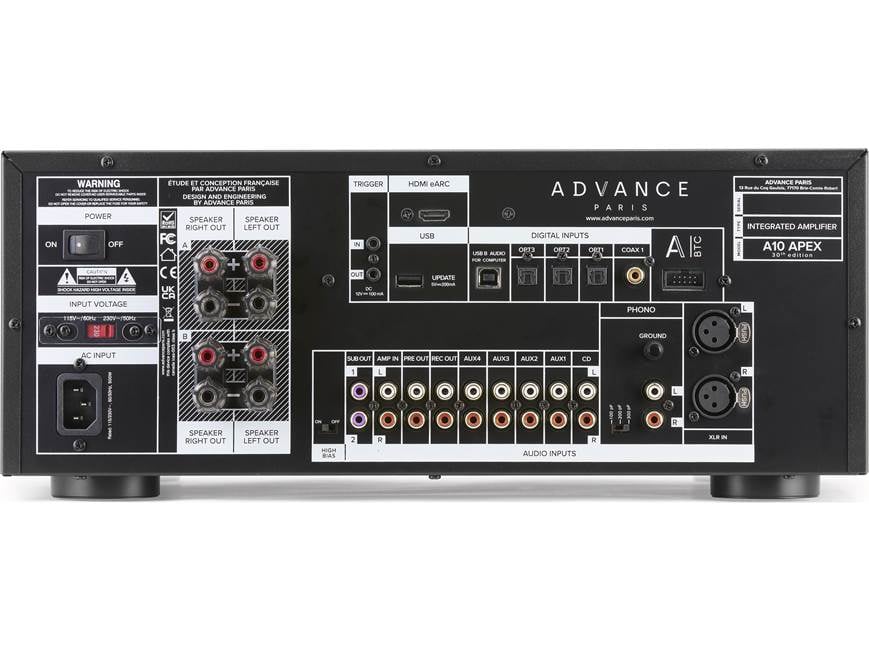 Advance Paris A10 APEX Stereo hybrid tube/solid-state integrated