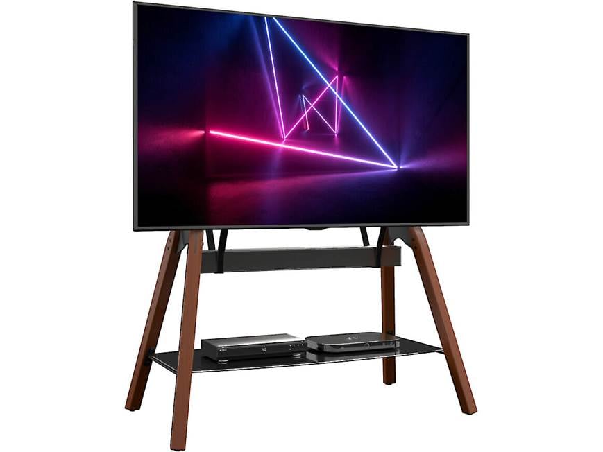 AVF Hoxton FSL1120HOQDWB (Dark Wood) Freestanding quad stand for