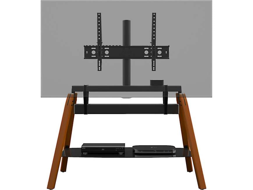AVF Hoxton FSL1120HOQDWB (Dark Wood) Freestanding quad stand for