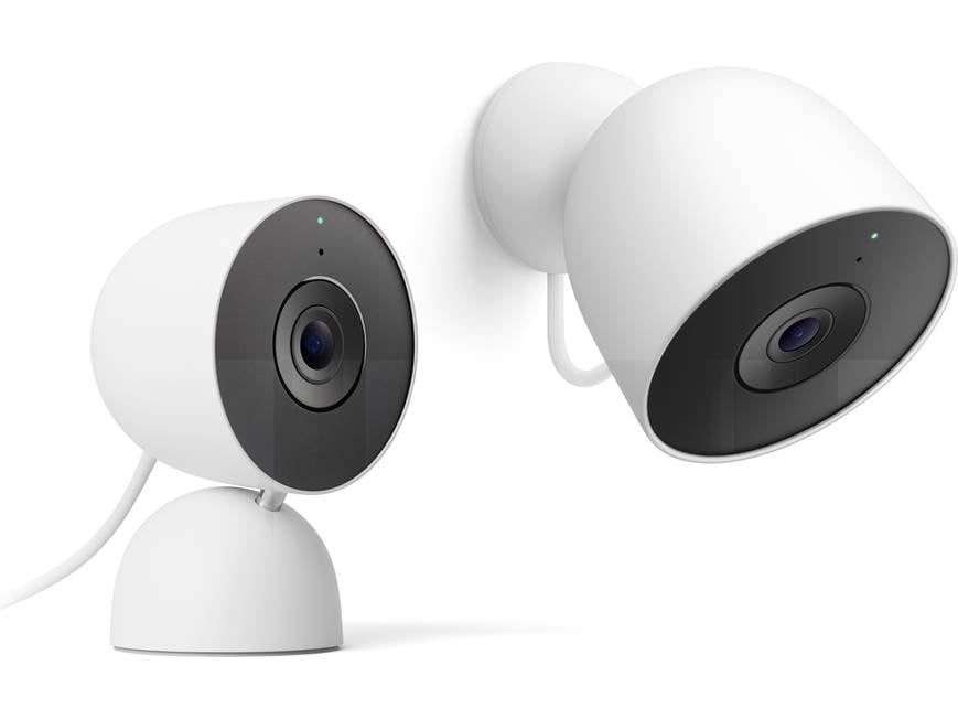 Google Nest Cam Outdoor Two-pack (Wired, 2nd Gen) Dual plug-in, AI