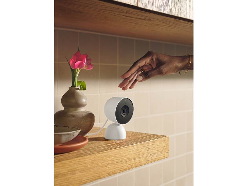 Google Nest Cam Indoor (Wired, 3rd Gen) (Snow) Plug-in, AI-powered