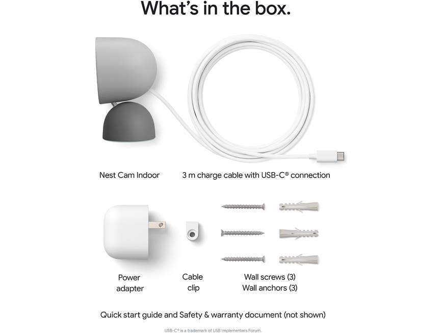 Google Nest Cam Indoor (Wired, 3rd Gen) (Hazel) Plug-in, AI