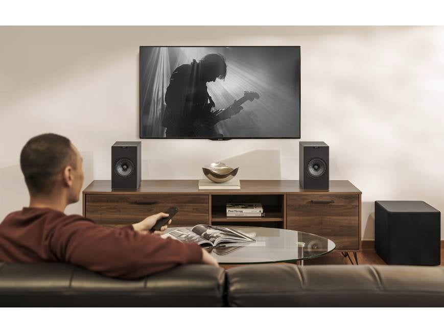 KEF Coda W (Dark Titanium) Powered stereo speakers with Bluetooth