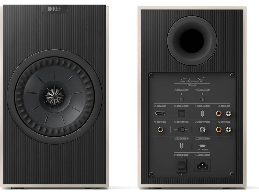 KEF Coda W (Nickel Grey) Powered stereo speakers with Bluetooth
