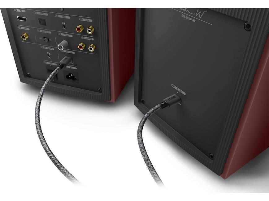KEF Coda W (Vintage Burgundy) Powered stereo speakers with