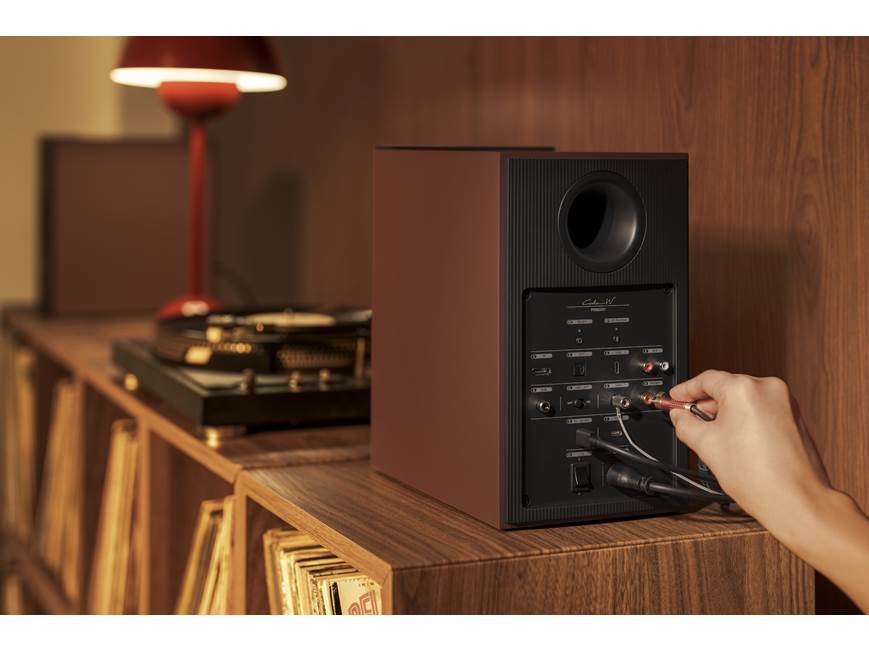 KEF Coda W (Vintage Burgundy) Powered stereo speakers with