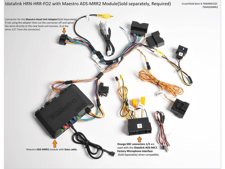i-D Link F02 インターフェース iDatalink HRN-HRR-FO2 Vehicle-specific Harness ( ADS-MRR or ADS