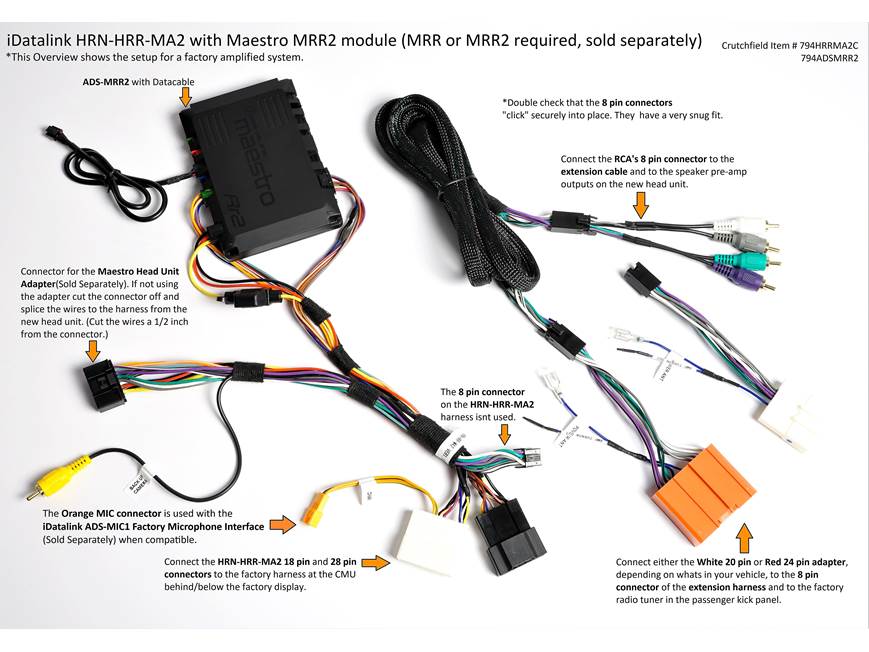iDatalink HRN-HRR-MA2 Vehicle-specific Harness ( ADS-MRR or ADS