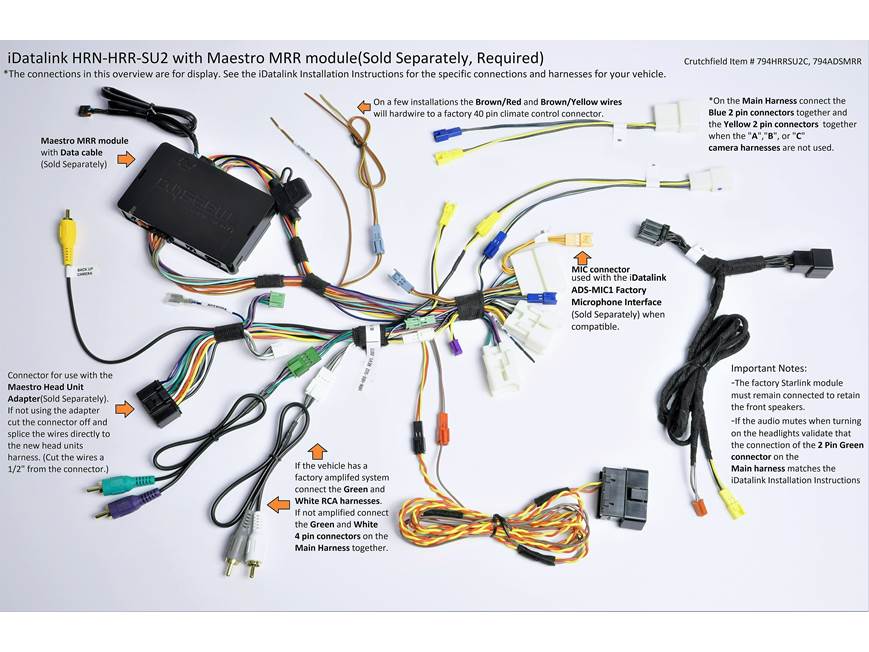 iDatalink HRN-HRR-SU2 Vehicle-specific Harness ( ADS-MRR or ADS