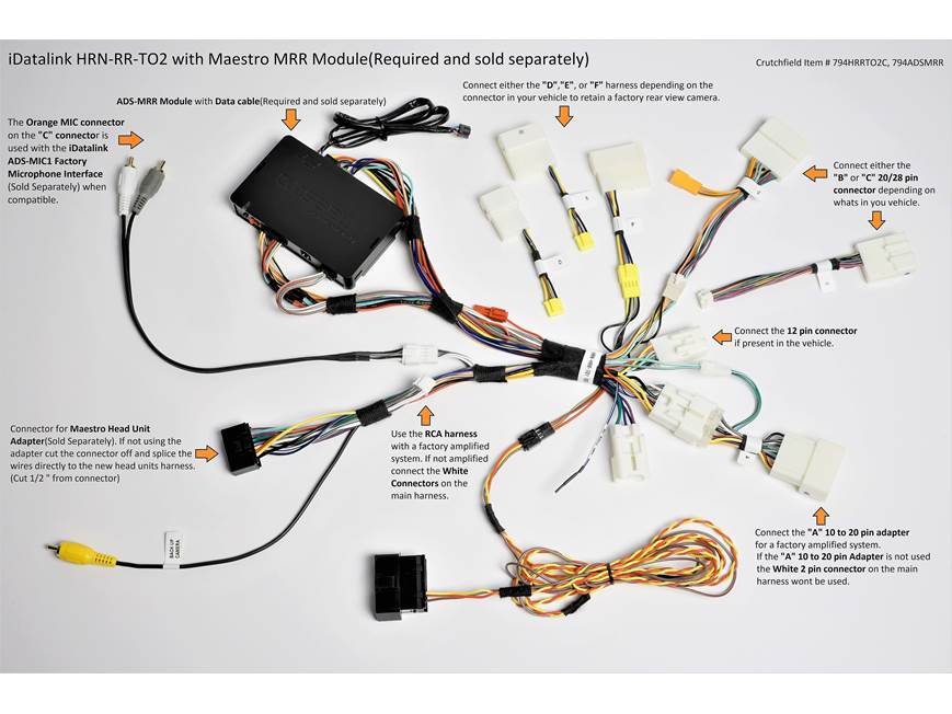 iDatalink HRN-HRR-TO1 Vehicle-specific Harness ( ADS-MRR or ADS