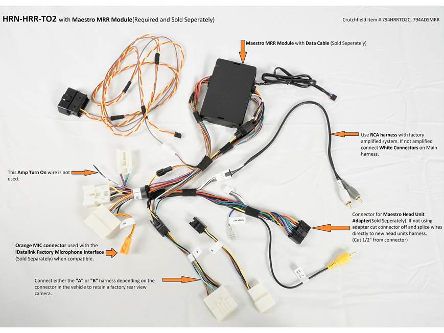 iDatalink HRN-HRR-TO2 Vehicle-specific Harness ( ADS-MRR or ADS