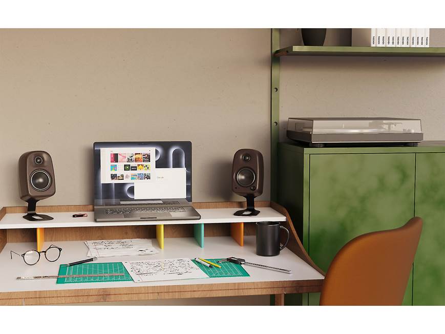 Kanto UKI (Pumice) Powered desktop stereo speakers with Bluetooth