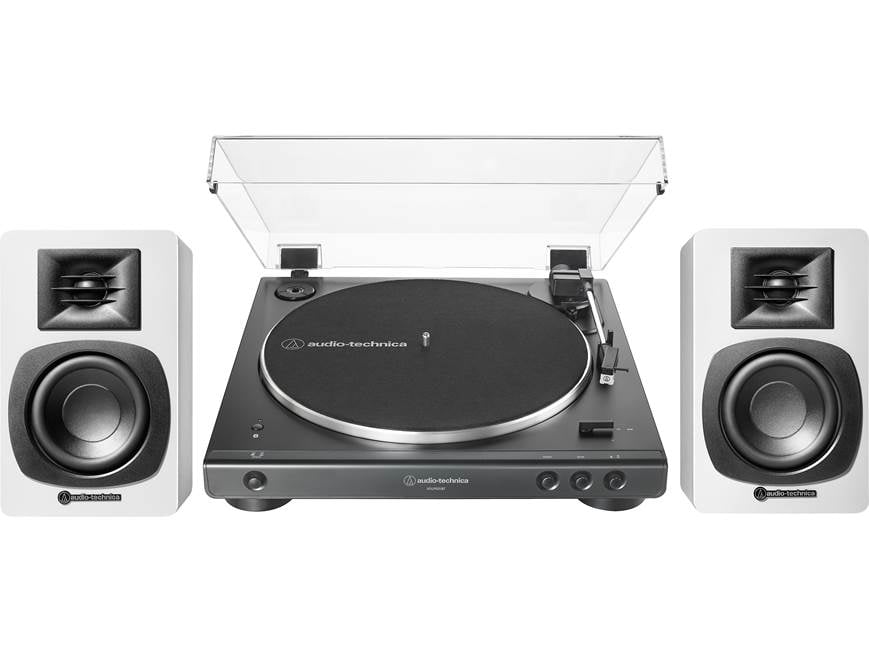 Audio-Technica AT-LP60XBT and AT-SP3X Bundle (With white speakers
