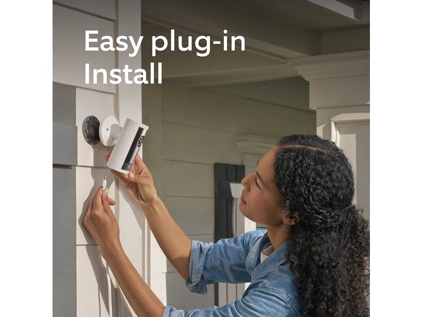 Ring Outdoor Cam Pro (Plug-in) (White) Wired outdoor 4K security
