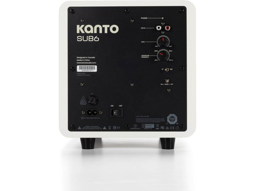 Kanto SUB6 (Matte White) Ultra-compact powered subwoofer (Matte