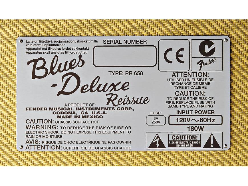 その他 Fender BLUES DELUXE REISSUE Fender Blues Deluxe™ Reissue 40-watt tube guitar amplifier with 12