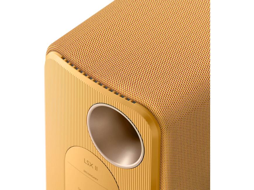 KEF LSX II (Amber Haze, Fabric) Powered speakers with Wi-Fi, Apple
