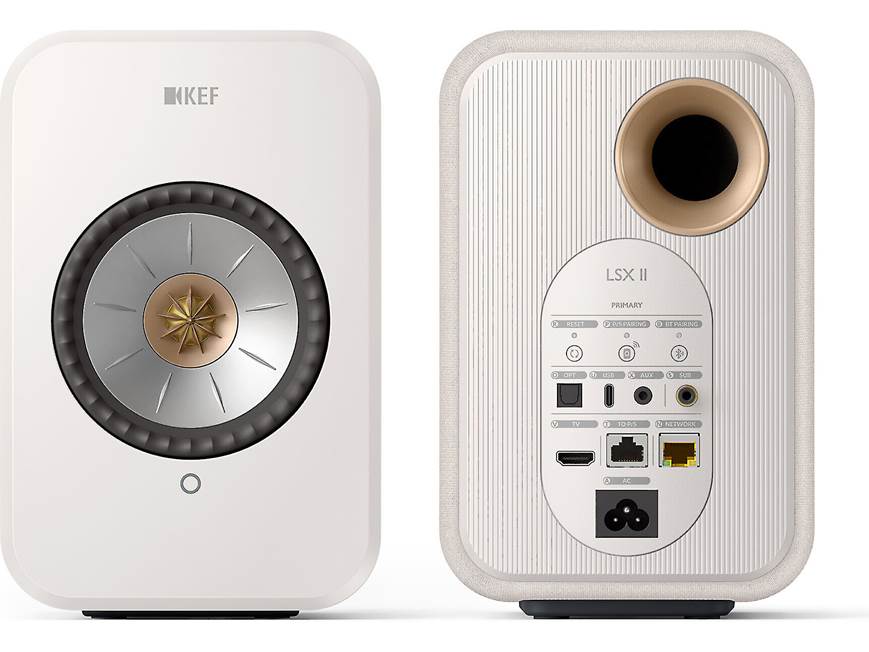 KEF LSX II (Cotton White, Fabric) Powered speakers with Wi-Fi