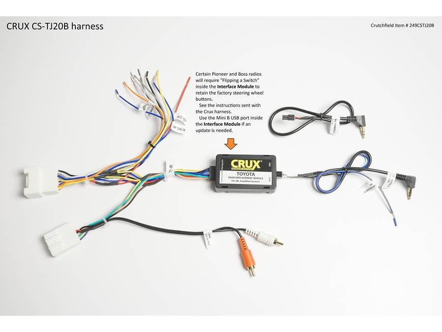 uiページ CRUX CS-TJ20B Toyota Radio Replacement Interface Retain the
