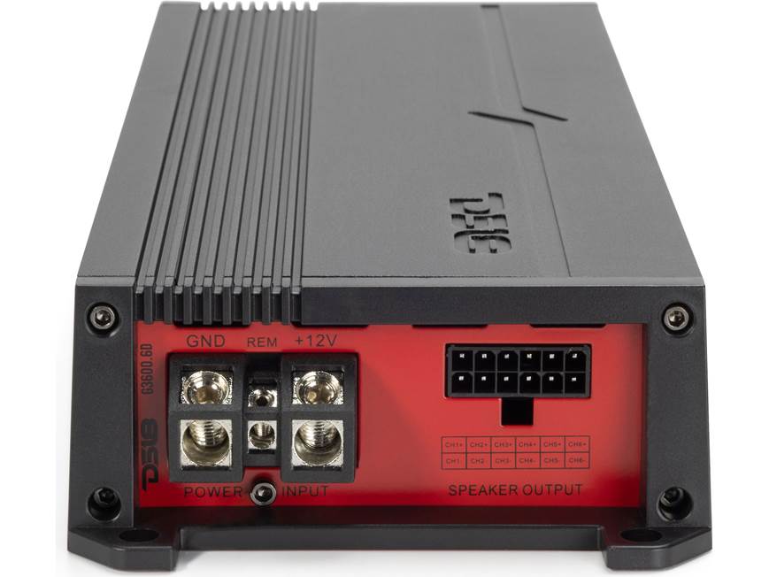 DS18 G3600.6D Gen-X 6-channel car amplifier — 200 watts RMS x 6 at