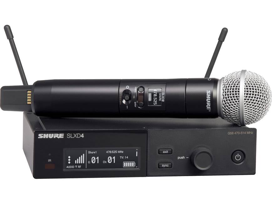 Shure SLXD2/SM58 (G58 band, 470-514 MHz) Handheld wireless