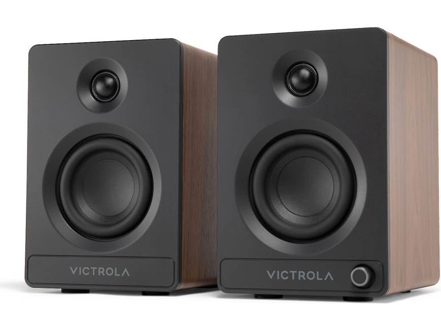 Victrola Tempo VPS-400 (Walnut) Powered stereo speakers with