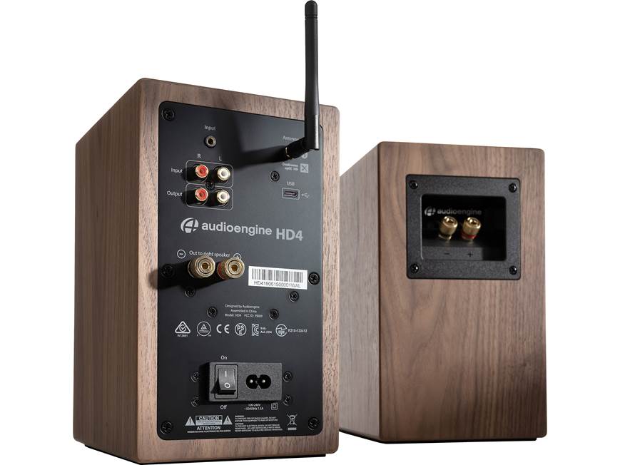 Audioengine HD4 (Walnut) Powered stereo speakers with Bluetooth