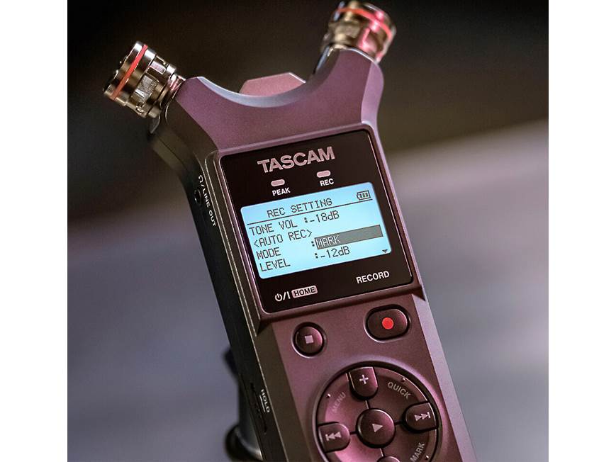 Tascam DR-07XP Portable audio recorder with USB-C interface at