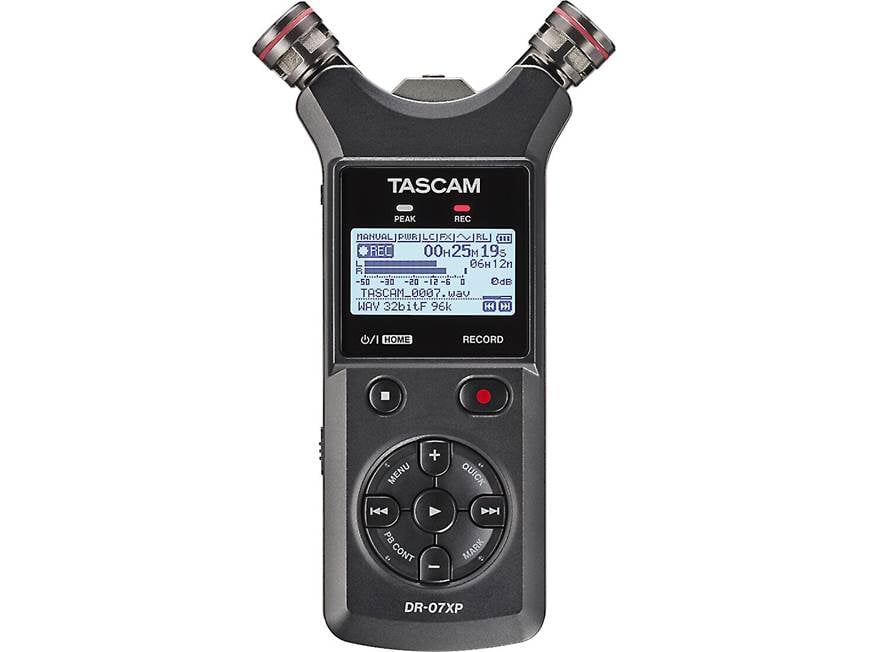 Tascam DR-07XP Portable audio recorder with USB-C interface at