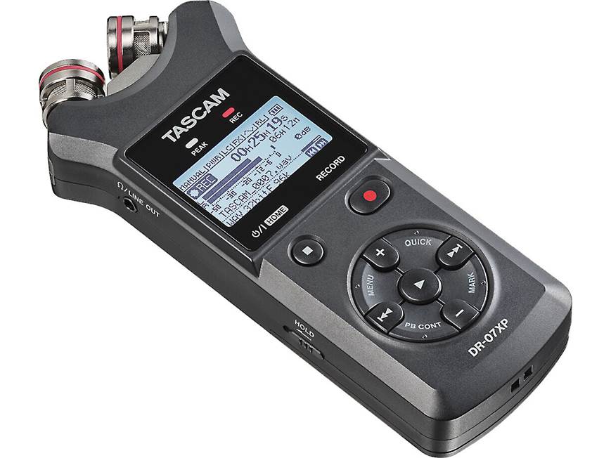 Tascam DR-07XP Portable audio recorder with USB-C interface at