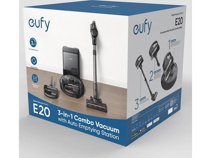 eufy by Anker 3-in-1 E20 Robotic vacuum with smart navigation