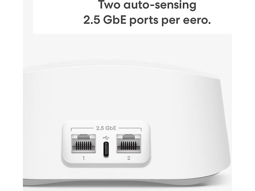eero 7 (2-pack) Dual-band mesh Wi-Fi 7 system with 2 modules