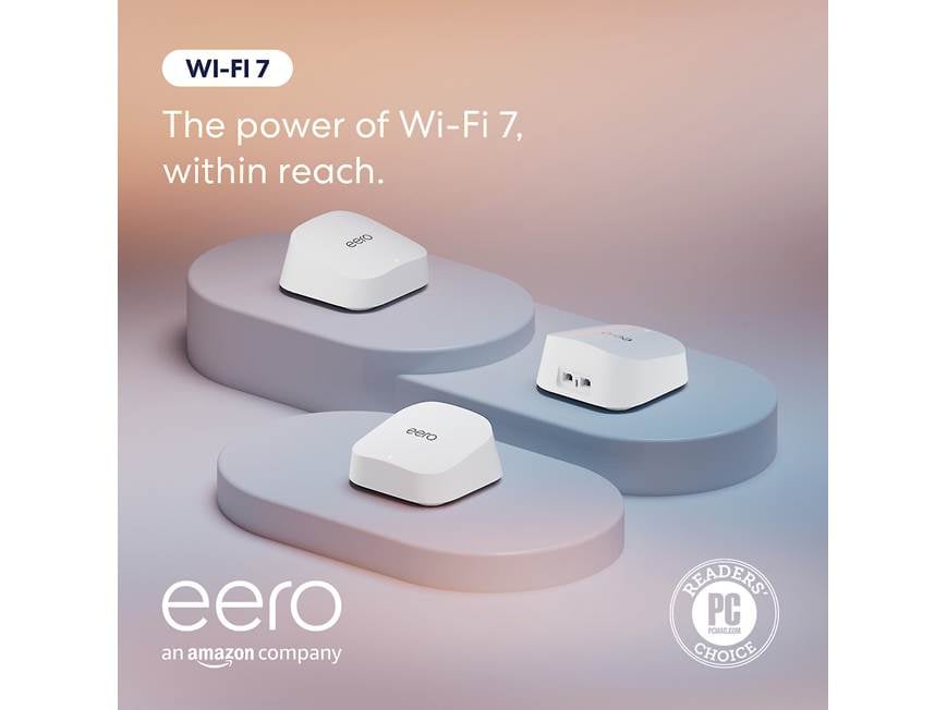 eero 7 (3-pack) Dual-band mesh Wi-Fi 7 system with 3 modules