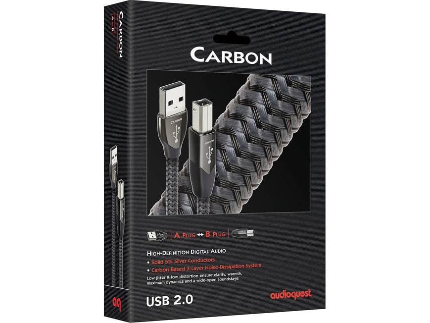 AudioQuest Carbon (0.75 meters/2.5 feet) USB cable, Type-A to Type