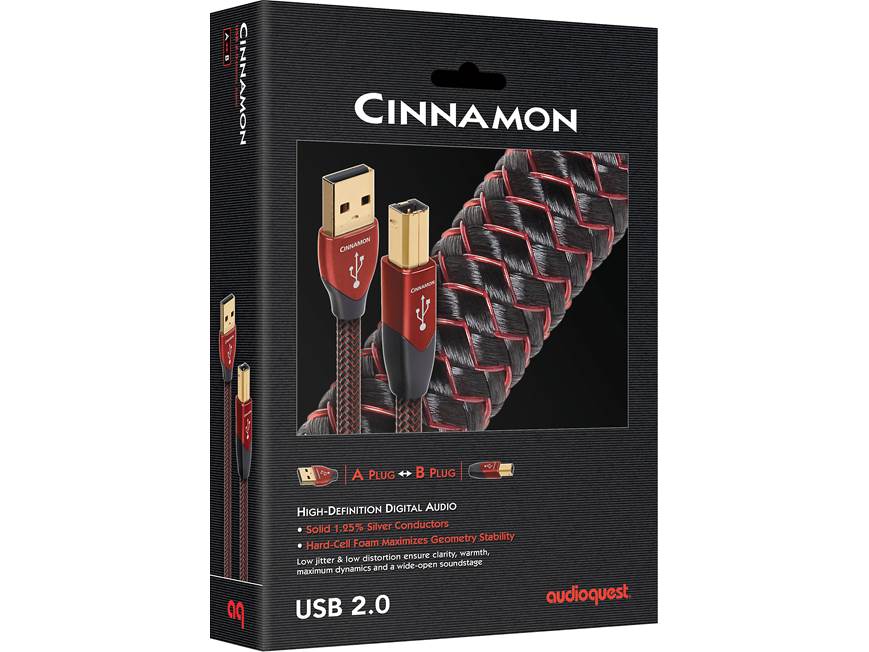 AudioQuest Cinnamon (0.75 meters/2.5 feet) USB cable, Type-A to