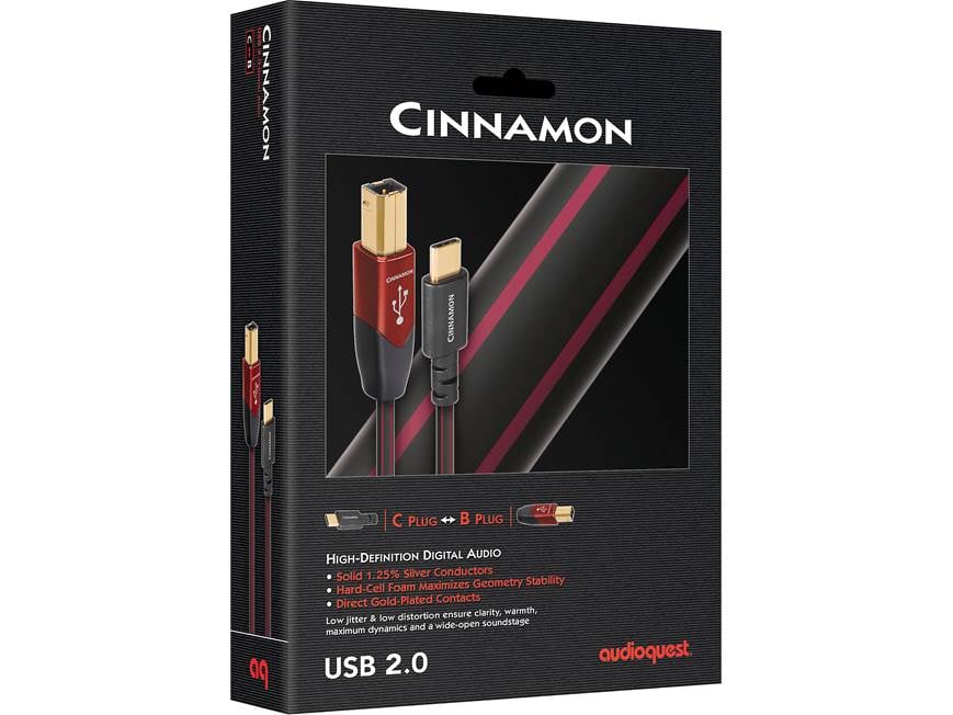 AudioQuest Cinnamon (1.5 meters/5 feet) USB cable, Type-B to Type