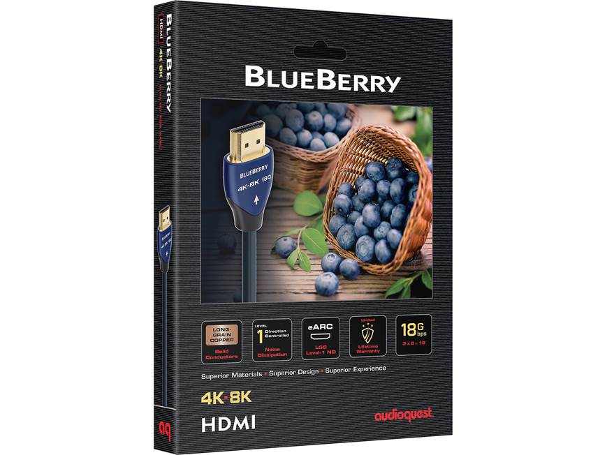 AudioQuest BlueBerry (1.5 meters/5 feet) High Speed 18Gbps HDMI