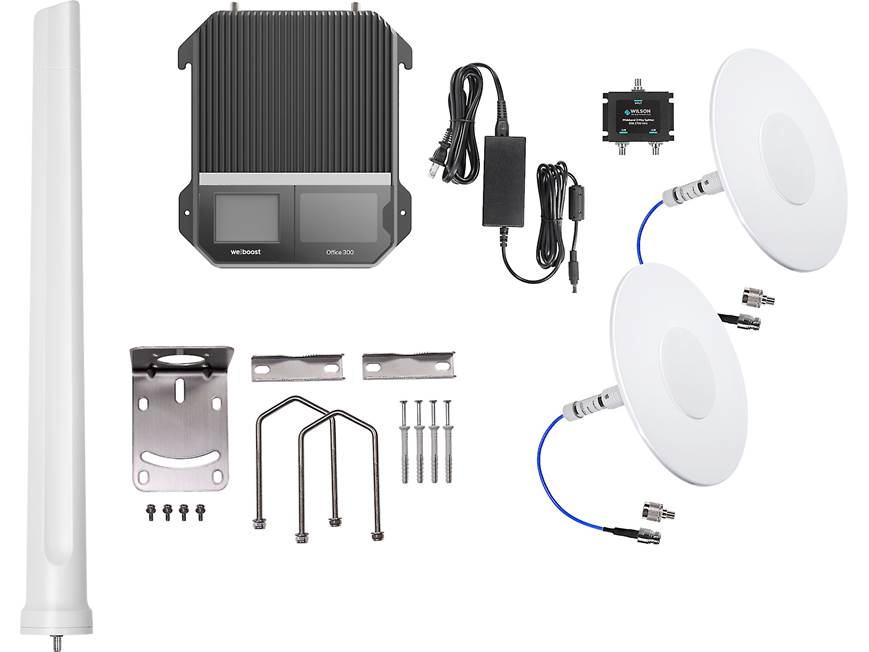 weBoost Office 300 Installed Five-band cellular signal booster kit for  businesses and warehouses, professional installation included at Crutchfield