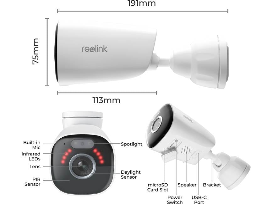 Reolink Argus Series B340 Camera with Solar Panel 2 2K wireless