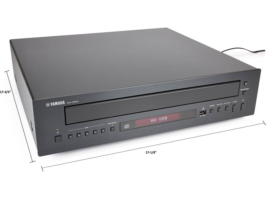 Yamaha CD-C603 5-disc CD changer with front-panel USB input at