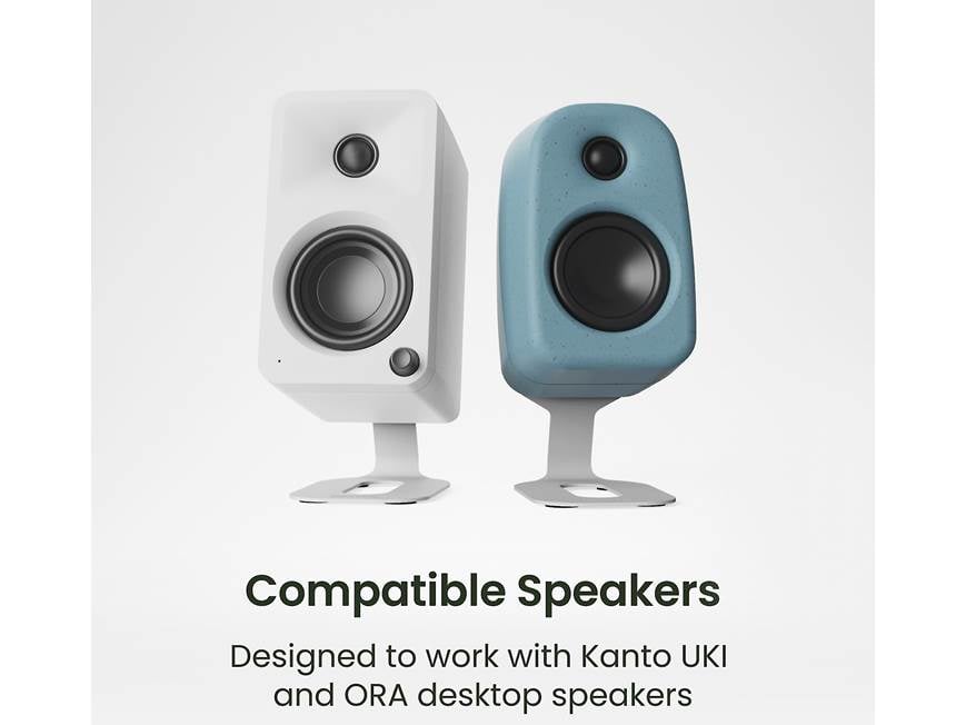 Kanto SU2 (White) Pair of desktop speaker stands for Kanto ORA and
