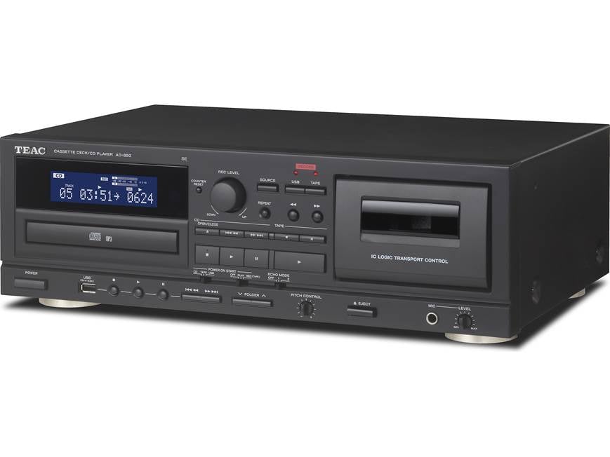 TEAC AD-850-SE (Black) CD player/cassette recorder with USB